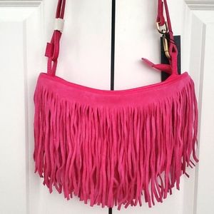 Pink leather bag